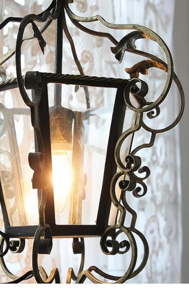 black modern chandelier